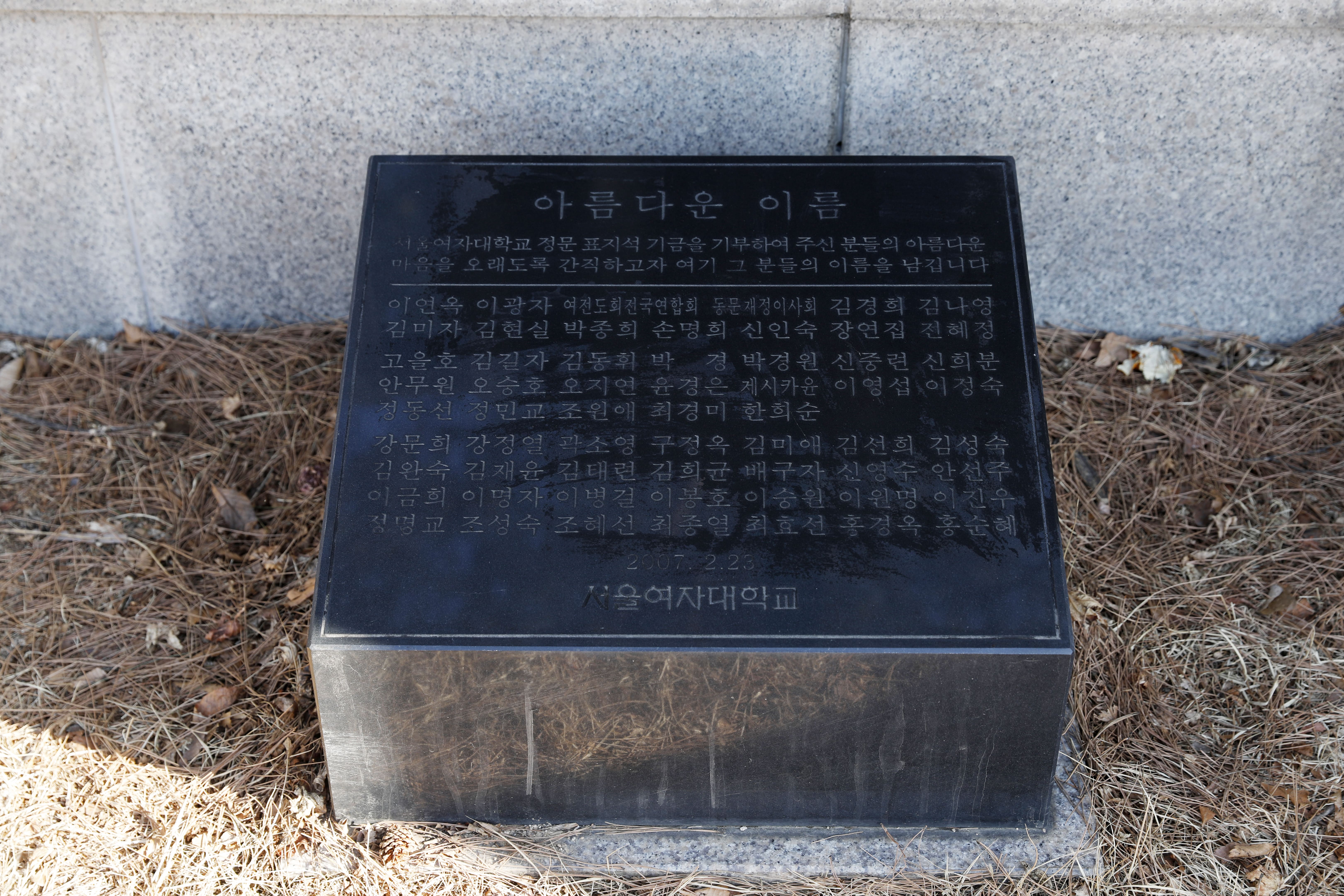 정문 (정문명판기금, 2007년)